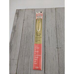 Vintage J&P Coats Neck Opening Metal Zipper 16" Yellow 157-A